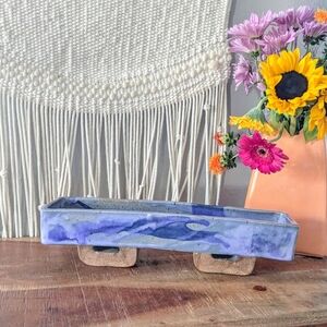 Handmade One-of-a-Kind Ceramic Console Accent – Artist Signed